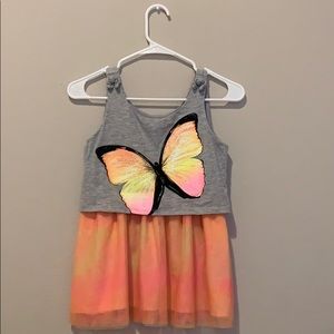 Justice orange butterfly shirt
